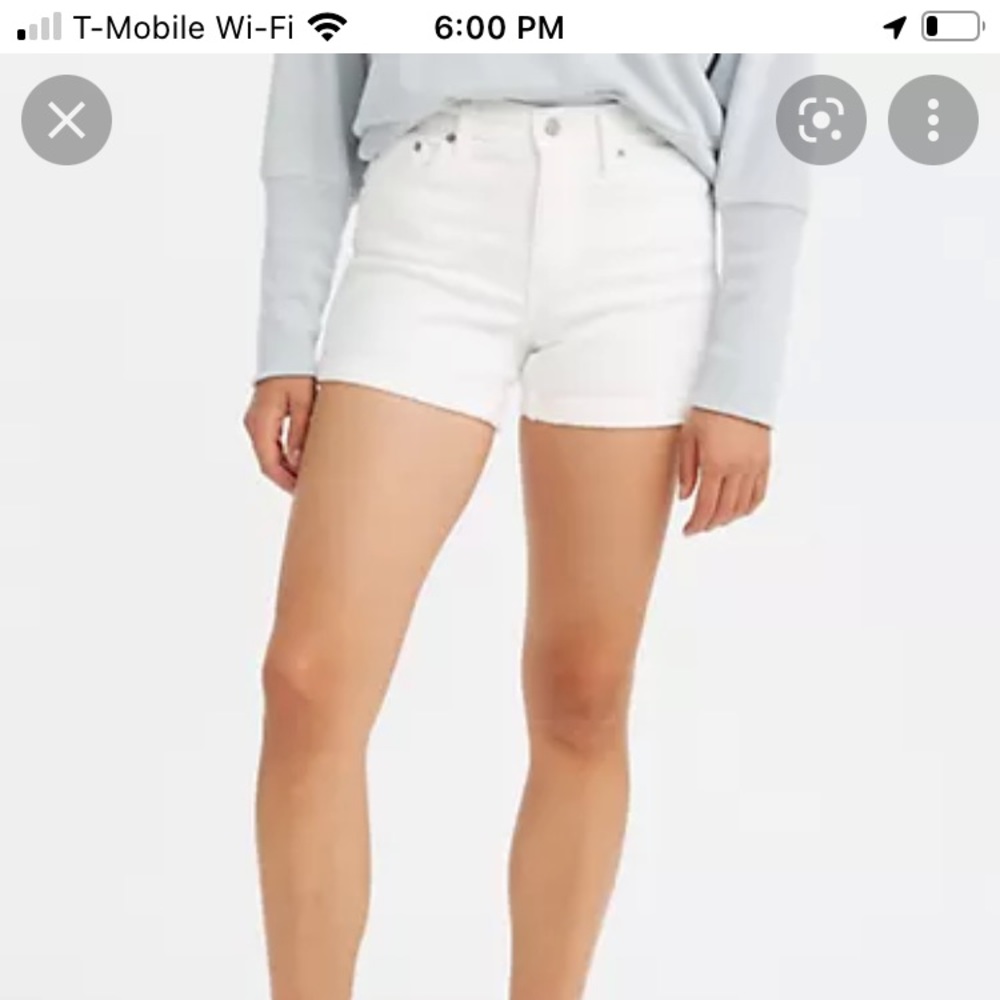 Levi’s Women’s Mid-length White  Shorts